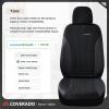 imageCoverado Car Seat Covers Front Seats Auto Seat Covers Full Set Mesh Breathable Seat Protectors 2 Seats Black Automotive Seat Covers Universal Fit for SUV Sedan TruckBlack
