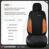 imageCoverado Car Seat Covers Front Seats Auto Seat Covers Full Set Mesh Breathable Seat Protectors 2 Seats Black Automotive Seat Covers Universal Fit for SUV Sedan TruckBrownBlack