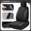 imageCoverado Car Seat Covers Front Seats Auto Seat Covers Full Set Mesh Breathable Seat Protectors 2 Seats Black Automotive Seat Covers Universal Fit for SUV Sedan TruckBlack