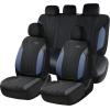imageCoverado Car Seat Covers Front Seats Auto Seat Covers Full Set Mesh Breathable Seat Protectors 2 Seats Black Automotive Seat Covers Universal Fit for SUV Sedan TruckBlueBlack