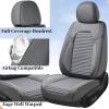imageCoverado Car Seat Covers Full Set Seat Covers for Cars Front Seat Covers and Back Seat Cover Waterproof Leather Automotive Seat Cover Universal Car Interior Protectors Cushion for Most Cars BlueGray2