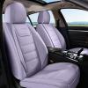 imageCoverado Car Seat Covers Full Set Seat Covers for Cars Front Seat Covers and Back Seat Cover Waterproof Leather Automotive Seat Cover Universal Car Interior Protectors Cushion for Most Cars Blue8870Purple