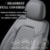 imageCoverado Car Seat Covers Full Set Seat Covers for Cars Front Seat Covers and Back Seat Cover Waterproof Leather Automotive Seat Cover Universal Car Interior Protectors Cushion for Most Cars BlueGray2