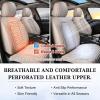 imageCoverado Car Seat Covers Full Set Seat Covers for Cars Front Seat Covers and Back Seat Cover Waterproof Leather Automotive Seat Cover Universal Car Interior Protectors Cushion for Most Cars BlueBeige