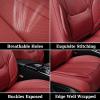 imageCoverado Car Seat Covers Full Set Seat Covers for Cars Front Seat Covers and Back Seat Cover Waterproof Leather Automotive Seat Cover Universal Car Interior Protectors Cushion for Most Cars BlueRedPillow