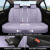 imageCoverado Car Seat Covers Full Set Seat Covers for Cars Front Seat Covers and Back Seat Cover Waterproof Leather Automotive Seat Cover Universal Car Interior Protectors Cushion for Most Cars Blue8870Purple