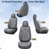 imageCoverado Car Seat Covers Full Set Seat Covers for Cars Front Seat Covers and Back Seat Cover Waterproof Leather Automotive Seat Cover Universal Car Interior Protectors Cushion for Most Cars BlueGray2