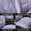 imageCoverado Car Seat Covers Full Set Seat Covers for Cars Front Seat Covers and Back Seat Cover Waterproof Leather Automotive Seat Cover Universal Car Interior Protectors Cushion for Most Cars BluePurplePillow
