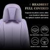 imageCoverado Car Seat Covers Full Set Seat Covers for Cars Front Seat Covers and Back Seat Cover Waterproof Leather Automotive Seat Cover Universal Car Interior Protectors Cushion for Most Cars BluePurplePillow