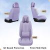 imageCoverado Car Seat Covers Full Set Seat Covers for Cars Front Seat Covers and Back Seat Cover Waterproof Leather Automotive Seat Cover Universal Car Interior Protectors Cushion for Most Cars BluePurplePillow