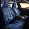 imageCoverado Car Seat Covers Full Set Seat Covers for Cars Front Seat Covers and Back Seat Cover Waterproof Leather Automotive Seat Cover Universal Car Interior Protectors Cushion for Most Cars BlueBlue