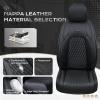 imageCoverado Ford F150 Seat Covers Full Set Car Seat Covers Waterproof Faux Leather Full Coverage Protector Pickup Truck Car Seat Cushion Cover Fit for 20152025 Ford F150 20172025 F250 F350 F450GrayBlack