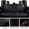 imageCoverado Ford F150 Seat Covers Full Set Car Seat Covers Waterproof Faux Leather Full Coverage Protector Pickup Truck Car Seat Cushion Cover Fit for 20152025 Ford F150 20172025 F250 F350 F450GrayRed line