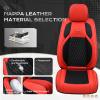 imageCoverado Ford F150 Seat Covers Full Set Car Seat Covers Waterproof Faux Leather Full Coverage Protector Pickup Truck Car Seat Cushion Cover Fit for 20152025 Ford F150 20172025 F250 F350 F450GrayRed