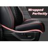 imageCoverado Ford F150 Seat Covers Full Set Car Seat Covers Waterproof Faux Leather Full Coverage Protector Pickup Truck Car Seat Cushion Cover Fit for 20152025 Ford F150 20172025 F250 F350 F450GrayRed line
