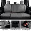 imageCoverado Ford F150 Seat Covers Full Set Car Seat Covers Waterproof Faux Leather Full Coverage Protector Pickup Truck Car Seat Cushion Cover Fit for 20152025 Ford F150 20172025 F250 F350 F450GrayGray