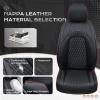 imageCoverado Ford F150 Seat Covers Full Set Car Seat Covers Waterproof Faux Leather Full Coverage Protector Pickup Truck Car Seat Cushion Cover Fit for 20152025 Ford F150 20172025 F250 F350 F450GrayRed line