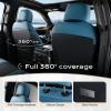 imageCoverado Ford F150 Seat Covers Full Set Car Seat Covers Waterproof Faux Leather Full Coverage Protector Pickup Truck Car Seat Cushion Cover Fit for 20152025 Ford F150 20172025 F250 F350 F450GrayBlue