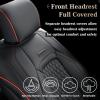 imageCoverado Ford F150 Seat Covers Full Set Car Seat Covers Waterproof Faux Leather Full Coverage Protector Pickup Truck Car Seat Cushion Cover Fit for 20152025 Ford F150 20172025 F250 F350 F450GrayRed line