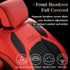 imageCoverado Ford F150 Seat Covers Full Set Car Seat Covers Waterproof Faux Leather Full Coverage Protector Pickup Truck Car Seat Cushion Cover Fit for 20152025 Ford F150 20172025 F250 F350 F450GrayRed