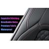 imageCoverado Ford F150 Seat Covers Full Set Car Seat Covers Waterproof Faux Leather Full Coverage Protector Pickup Truck Car Seat Cushion Cover Fit for 20152025 Ford F150 20172025 F250 F350 F450GrayRed line