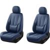 imageCoverado Car Seat Covers Full Set Seat Covers for Cars Front Seat Covers and Back Seat Cover Waterproof Leather Automotive Seat Cover Universal Car Interior Protectors Cushion for Most Cars BlueBlue