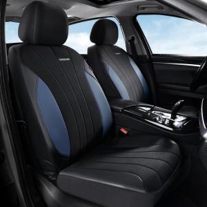 imageCoverado Car Seat Covers Front Seats Auto Seat Covers Full Set Mesh Breathable Seat Protectors 2 Seats Black Automotive Seat Covers Universal Fit for SUV Sedan TruckBlueBlack