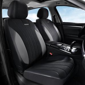 imageCoverado Car Seat Covers Front Seats Auto Seat Covers Full Set Mesh Breathable Seat Protectors 2 Seats Black Automotive Seat Covers Universal Fit for SUV Sedan TruckGrayBlack