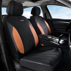 imageCoverado Car Seat Covers Front Seats Auto Seat Covers Full Set Mesh Breathable Seat Protectors 2 Seats Black Automotive Seat Covers Universal Fit for SUV Sedan TruckBrownBlack