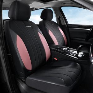 imageCoverado Car Seat Covers Front Seats Auto Seat Covers Full Set Mesh Breathable Seat Protectors 2 Seats Black Automotive Seat Covers Universal Fit for SUV Sedan TruckPinkBlack