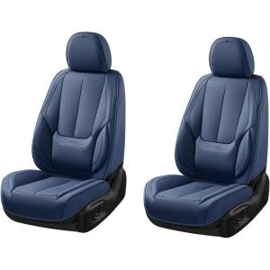 imageCoverado Car Seat Covers Full Set Seat Covers for Cars Front Seat Covers and Back Seat Cover Waterproof Leather Automotive Seat Cover Universal Car Interior Protectors Cushion for Most Cars BlueBlue