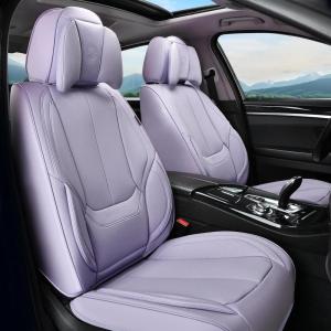 imageCoverado Car Seat Covers Full Set Seat Covers for Cars Front Seat Covers and Back Seat Cover Waterproof Leather Automotive Seat Cover Universal Car Interior Protectors Cushion for Most Cars BluePurplePillow