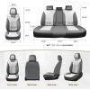 imageCoverado Car Seat Covers Full Set Seat Covers for Cars Front Seat Covers and Back Seat Cover Waterproof Leather Automotive Seat Cover Universal Car Interior Protectors Cushion for Most CarsLightGray