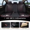 imageCoverado Car Seat Covers Full Set Seat Covers for Cars Front Seat Covers and Back Seat Cover Waterproof Leather Automotive Seat Cover Universal Car Interior Protectors Cushion for Most CarsBlackRedline