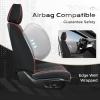 imageCoverado Car Seat Covers Full Set Seat Covers for Cars Front Seat Covers and Back Seat Cover Waterproof Leather Automotive Seat Cover Universal Car Interior Protectors Cushion for Most Cars