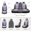 imageCoverado Car Seat Covers Full Set Seat Covers for Cars Front Seat Covers and Back Seat Cover Waterproof Leather Automotive Seat Cover Universal Car Interior Protectors Cushion for Most CarsGrayPruple