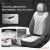 imageCoverado Car Seat Covers Full Set Seat Covers for Cars Front Seat Covers and Back Seat Cover Waterproof Leather Automotive Seat Cover Universal Car Interior Protectors Cushion for Most CarsLightGray
