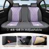 imageCoverado Car Seat Covers Full Set Seat Covers for Cars Front Seat Covers and Back Seat Cover Waterproof Leather Automotive Seat Cover Universal Car Interior Protectors Cushion for Most CarsGrayPruple