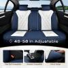imageCoverado Car Seat Covers Full Set Seat Covers for Cars Front Seat Covers and Back Seat Cover Waterproof Leather Automotive Seat Cover Universal Car Interior Protectors Cushion for Most CarsBlueWhite