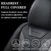 imageCoverado Car Seat Covers Full Set Seat Covers for Cars Front Seat Covers and Back Seat Cover Waterproof Leather Automotive Seat Cover Universal Car Interior Protectors Cushion for Most CarsBlackGray