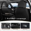 imageCoverado Car Seat Covers Full Set Seat Covers for Cars Front Seat Covers and Back Seat Cover Waterproof Leather Automotive Seat Cover Universal Car Interior Protectors Cushion for Most CarsBlack