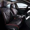 imageCoverado Car Seat Covers Front Covers for Cars Car Seat Cover Front Seats Automotive Seat Cover Waterproof Leather Car Seat Cushion Universal Interior Seat Protectors for Most Cars BlackRedline