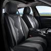 imageCoverado Car Seat Covers Full Set Seat Covers for Cars Front Seat Covers and Back Seat Cover Waterproof Leather Automotive Seat Cover Universal Car Interior Protectors Cushion for Most CarsBlackGray
