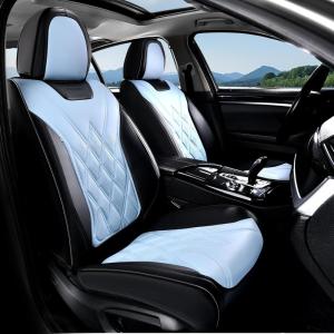 imageCoverado Car Seat Covers Full Set Seat Covers for Cars Front Seat Covers and Back Seat Cover Waterproof Leather Automotive Seat Cover Universal Car Interior Protectors Cushion for Most CarsBlackBlue