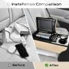 imageCoverado Universal Car Center Console with Wireless Charging ampamp Cup Holder Back Seat Organizers Rear Bench Seat Central Armrest Box with Storage for Most Vehicles Easy Install GrayBeige