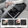 imageCoverado Universal Car Center Console with Wireless Charging ampamp Cup Holder Back Seat Organizers Rear Bench Seat Central Armrest Box with Storage for Most Vehicles Easy Install GrayBlack
