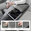 imageCoverado Universal Car Center Console with Wireless Charging ampamp Cup Holder Back Seat Organizers Rear Bench Seat Central Armrest Box with Storage for Most Vehicles Easy Install GrayGray