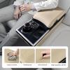 imageCoverado Universal Car Center Console with Wireless Charging ampamp Cup Holder Back Seat Organizers Rear Bench Seat Central Armrest Box with Storage for Most Vehicles Easy Install GrayBeige