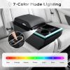 imageCoverado Universal Car Center Console with Wireless Charging ampamp Cup Holder Back Seat Organizers Rear Bench Seat Central Armrest Box with Storage for Most Vehicles Easy Install GrayBlack
