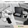 imageCoverado Universal Car Center Console with Wireless Charging ampamp Cup Holder Back Seat Organizers Rear Bench Seat Central Armrest Box with Storage for Most Vehicles Easy Install GrayGray